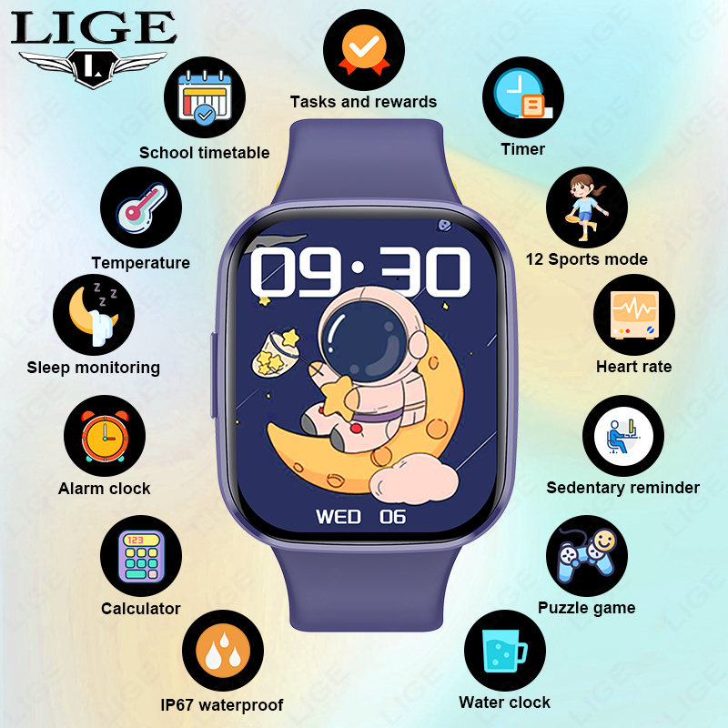 Smartwatch Digital Watches For Girls - Lige niños reloj inteligente mujeres Fitness