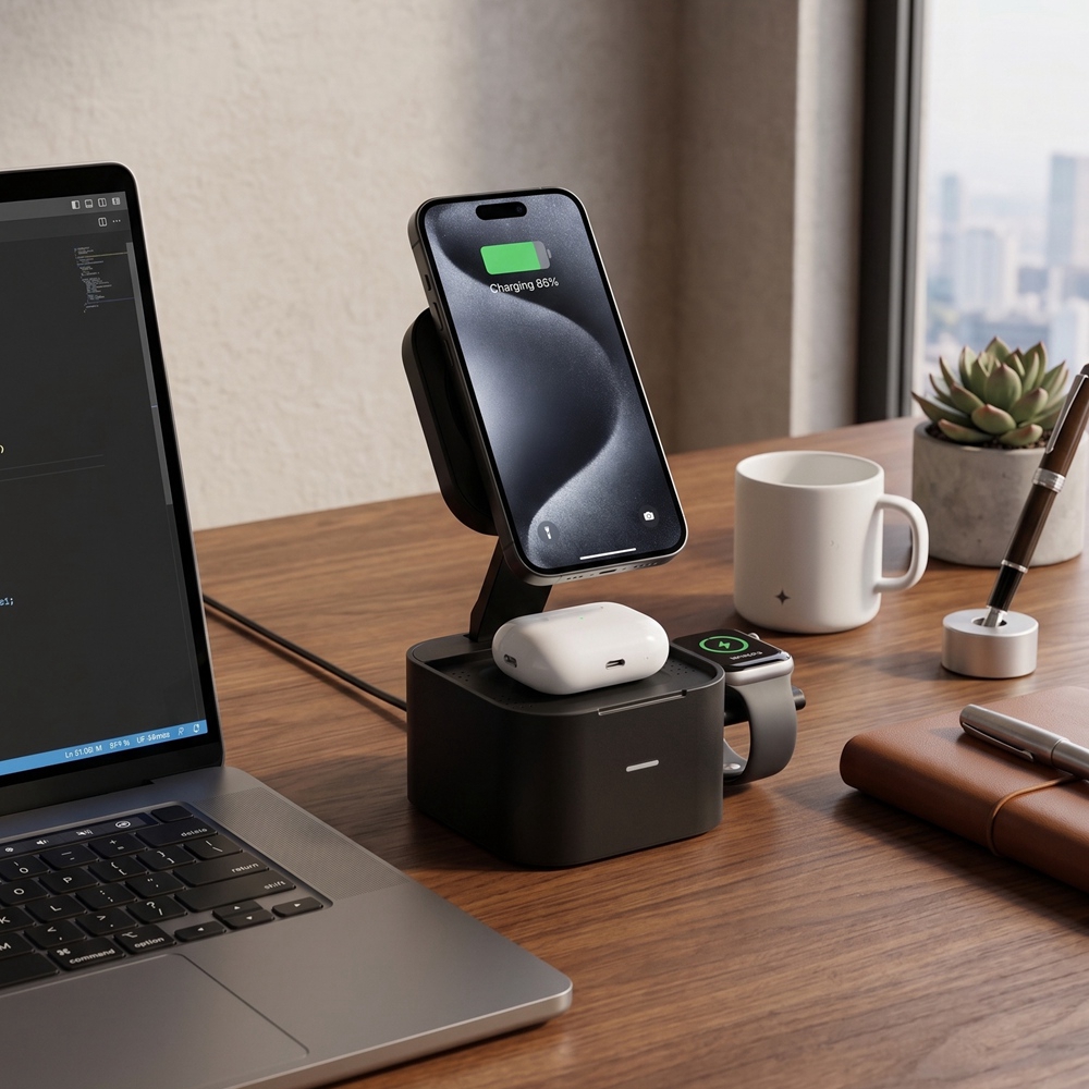 Iwatch Smartwatch - Cargador Inalámbrico Magnético 3 en 1