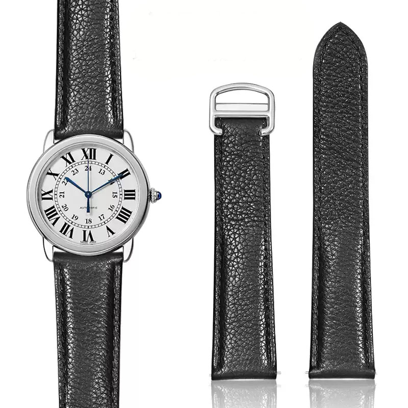 Cartier Watch Tank - Correa de reloj de cuero genuino