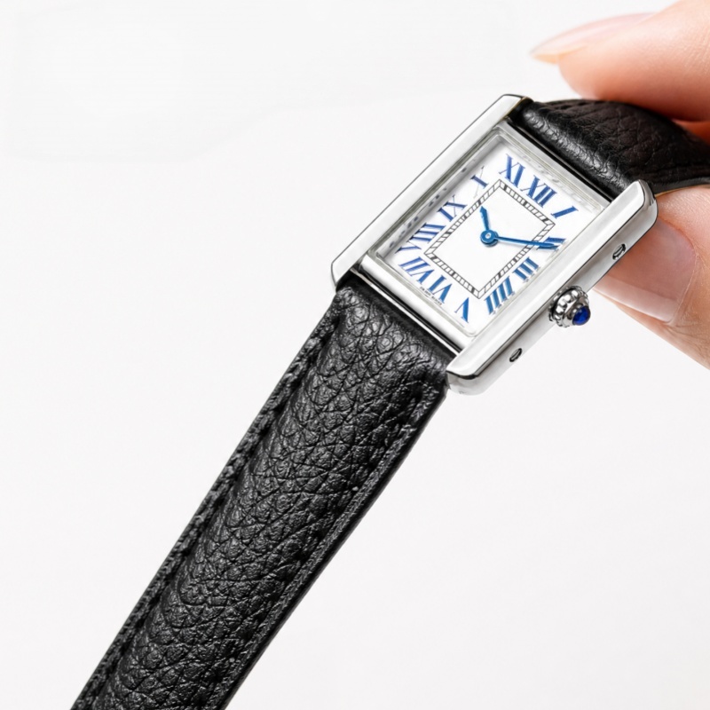 Correa de reloj de cuero de gr - Cartier Watch Tank reseña y precio