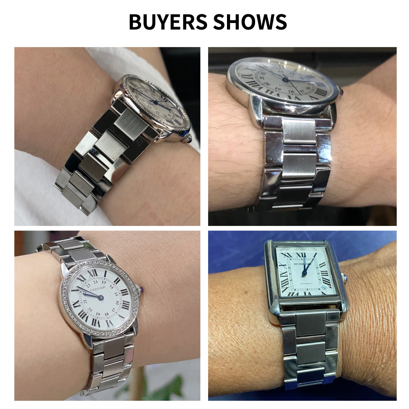Correa de reloj de acero inoxi - Cartier Watch Tank reseña y precio