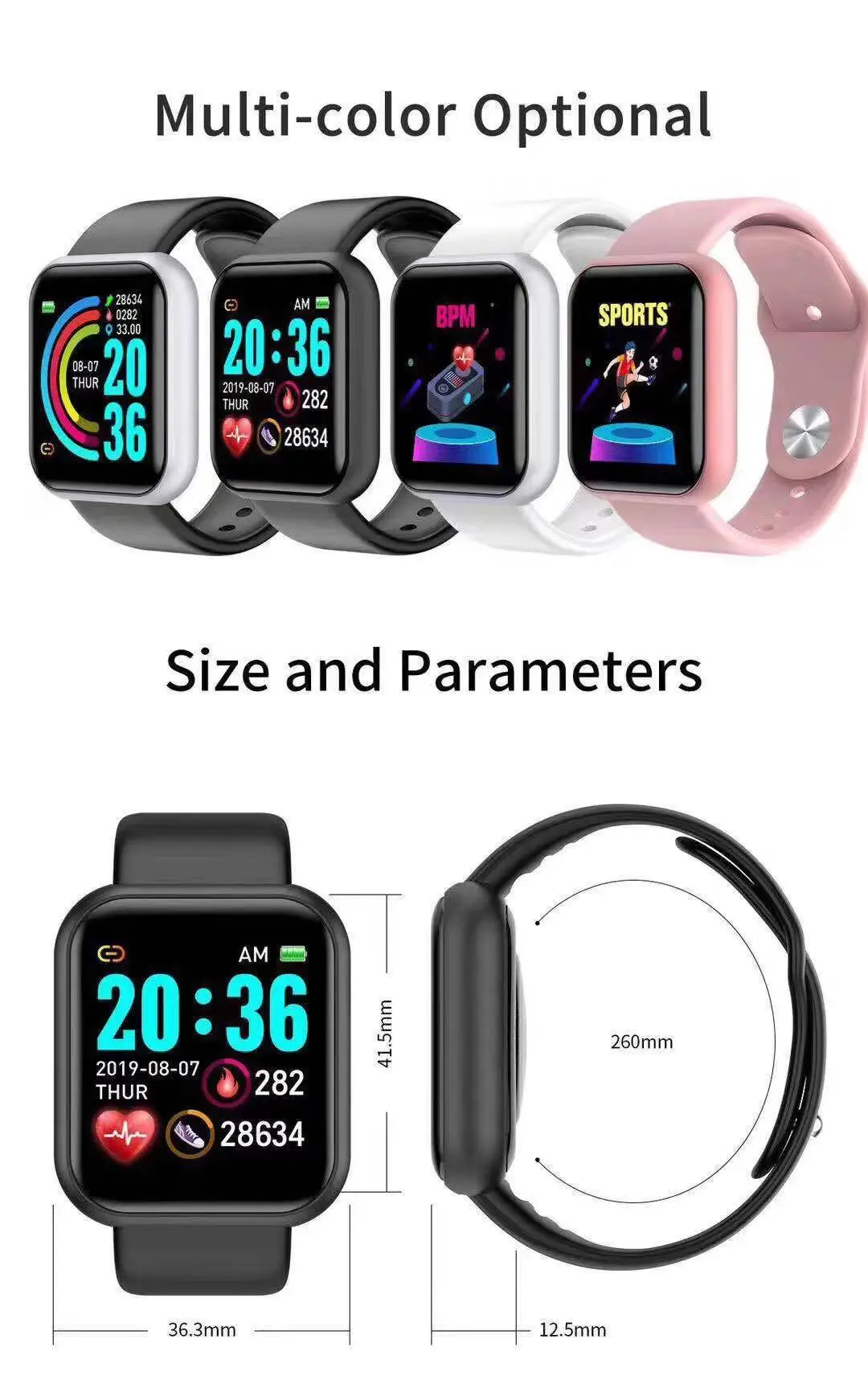 Reloj inteligente D20 Pro para - Smartwatch Sports Watches For Men reseña y precio